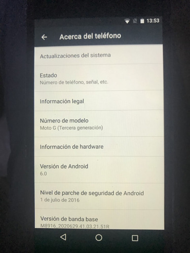 Celular Moto G 3 G3 Pantalla Tactil Gris Sencitiva 4core 8gb