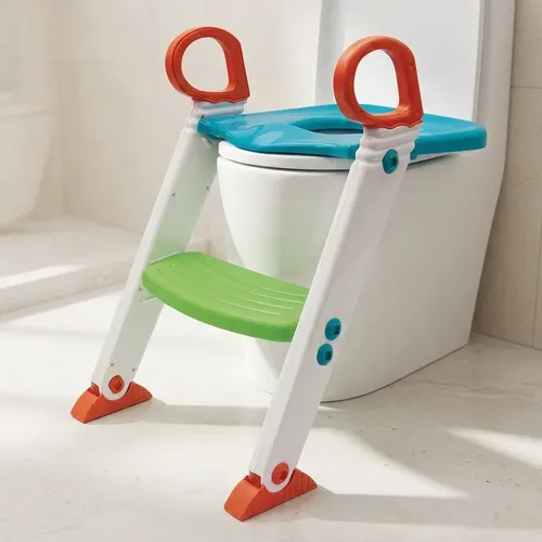 Redutor De Assento Sanitário Com Degrau Azul Buba Bebe | Frete grátis