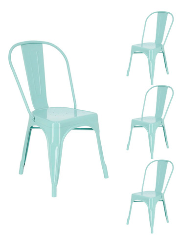 Pack 4 Silla Tolix Basic Menta