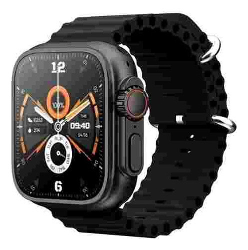 Relógio Smartwatch Hw9 Ultra Max Serie 9 Tela Amoled 2.2 Cor da caixa Black Titanium/Pulseira Preta