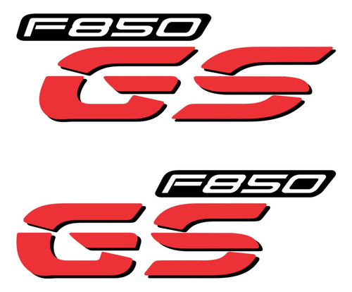 Kit Adesivo Lateral Bmw Gs F850 Premium Moto Vermelha Par