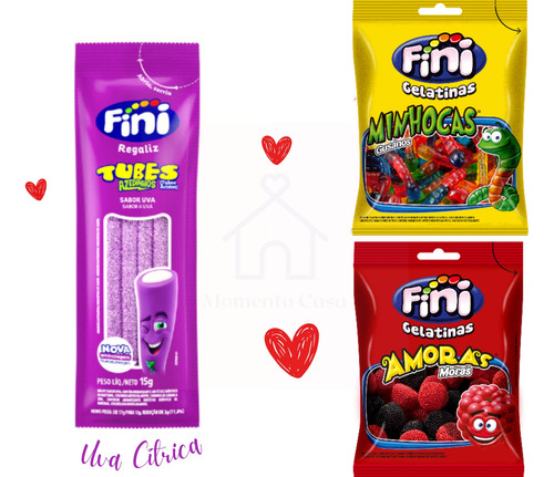 Kit 45 Pacotes De Bala Fini Sabores Sortidos 15g