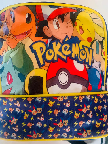 Pokémon Pikachu Y Más Mochila O Lonchera Bolsa (Usado)