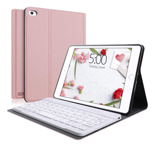 Funda Con Teclado Sengbirch/ Para iPad Mini 5 / Rose Gold