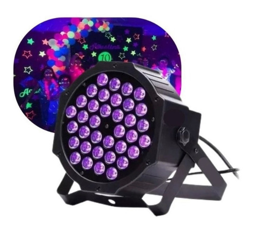 Foco De 36 Led Uv Negro Luz Dmx Fiesta Fluor