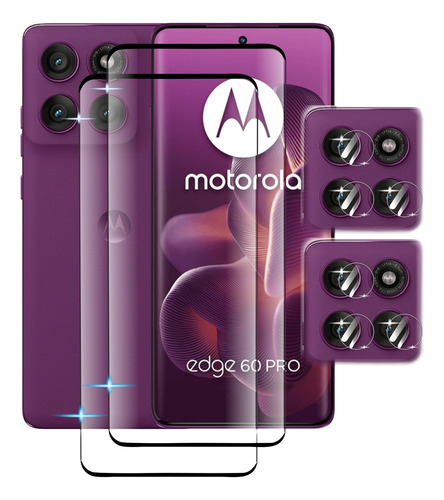 2 Piezas Cristal Templado 9d Para Moto Edge 60 Pro + Regalo
