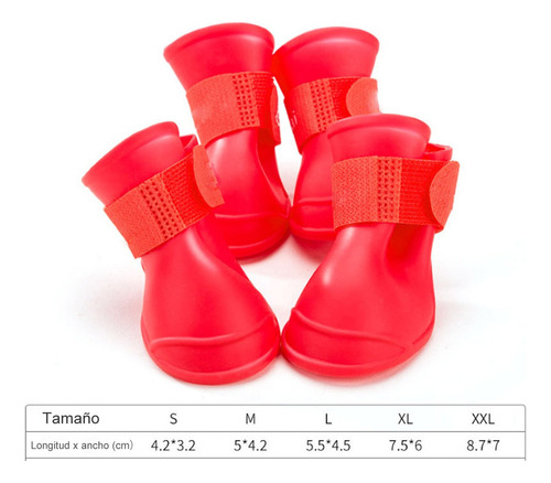 Botas De Silicona Para Perros Impermeables Antideslizantes