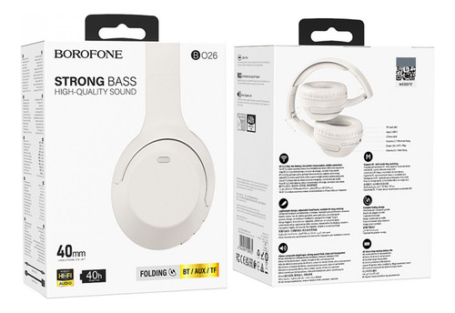 Audífonos Bluetooth Borofone Bo26 Headset Beige
