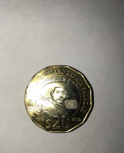 Moneda De 20 Emiliano Zapata 1919-2019