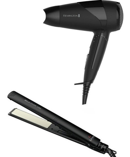 Combo Secador De Pelo Remington + Planchita Electrica Gama 