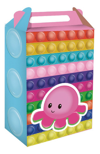 Imagem 1 de 1 de Caixa Surpresa Festa Fidget Toys Pop It - Com 08 Unidades -