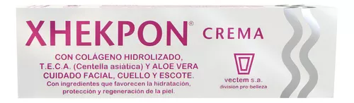 Xhekpon Crema para el Cuidado de la Piel Facial, Cuello y Escote - Crema  con Colágeno Hidrolizado y Aloe Vera/Crema Anti-aing 40ML - Favorece la