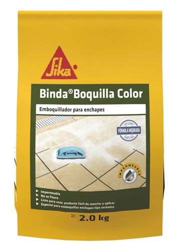 Sika Binda Boquilla Color Emboquillador Para Enchapes 2kl