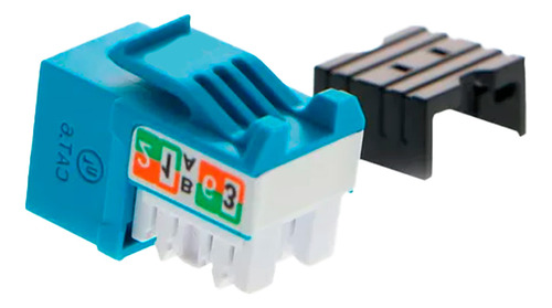 Conector Cambo Rj45 Jack Hembra Cat6 90° Tipo 110 Azul