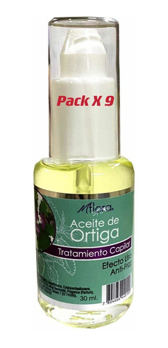 Pack 9 Aceite Capilar De Ortiga 30ml Mflora
