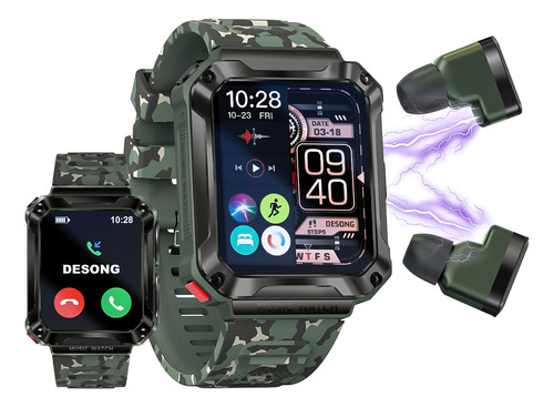 Smartwatch Reloj Inteligente Bluetooth Con Auriculare 1.96