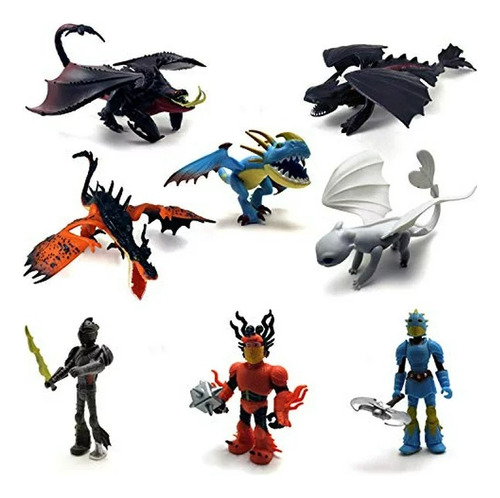 Cómo Entrenar A Tu Dragon Set 8 Figuras