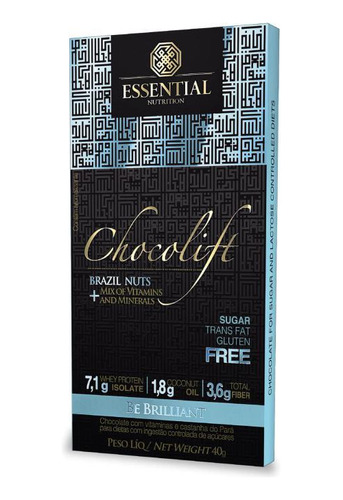 Kit 3x: Chocolift Be Brilliant Nuts Essential Nutrition 40g
