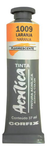 Tinta Acrílica Corfix Fluorescente 1009 Laranja 37ml