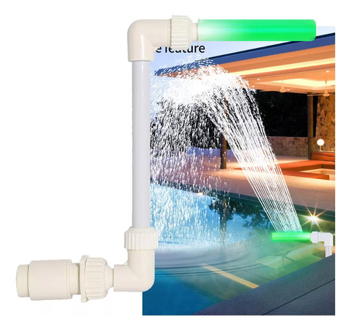 Fuente De Agua De Piscina Con Decoración Exterior.