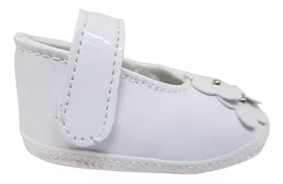 Zapato Guilermina No Caminate Beba Blanco Charol Comunión