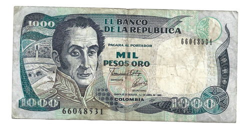 Liquibillete De Colombia.  1000 Pesos 2014 