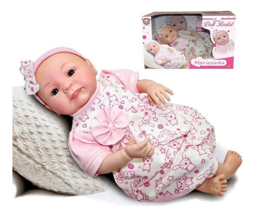 Boneca Estilo Bebe Reborn Mariazinha Parece De Verdade