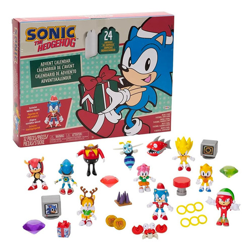 Sonic Set 24 Sorpresas Sonic Hedgehog Calendario De Adviento