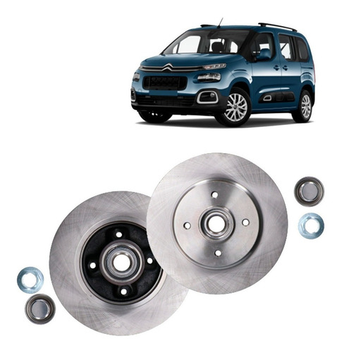 2 Discos Freno Traseros Para Citroen Berlingo B9 2008 2019