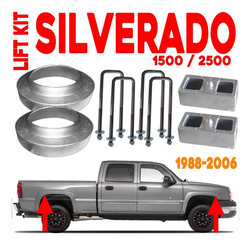 Liftkit Elevación Silverado Sierra 1500 Ame 2500 1988 - 2006