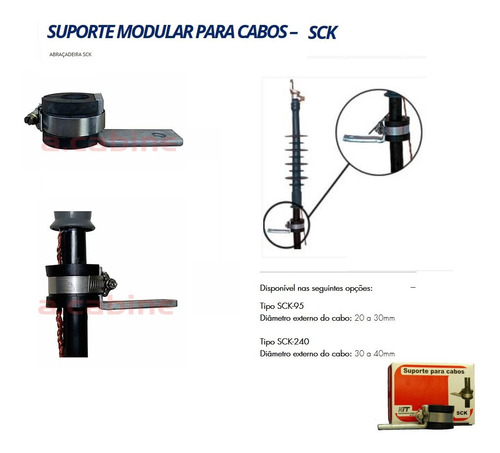 Suporte Modular Para Cabos - Sck 240 Kit 3 Peças