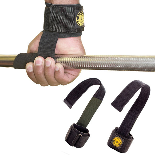 Straps 100% Algodão Punho Grips Luva Academia Gancho Lpo