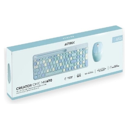 Kit Teclado Y Mouse Acteck Creator Colors Mk470 Ac-935197