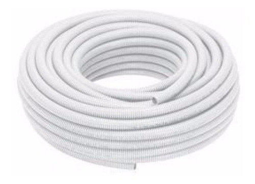 Caño Corrugado 7/8 Rollo Flexible 25 Mt Blanco Ignifugo Iram