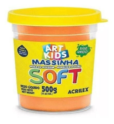 Massa Modelar Acrilex Soft Laranja