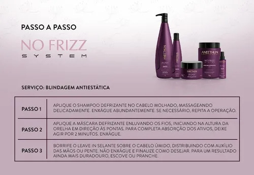 Aneethun No Frizz - Shampoo + Máscara + Leave In Selante
