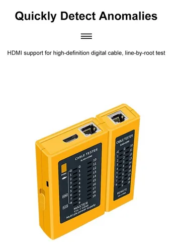 Tester De Red Y Hdmi Probador De Cables Rj45 Rj11 Utp Hdmi