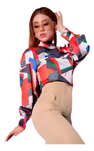 Blusa De Satín Amarre En La Espalda Para Mujer Estilo Casual