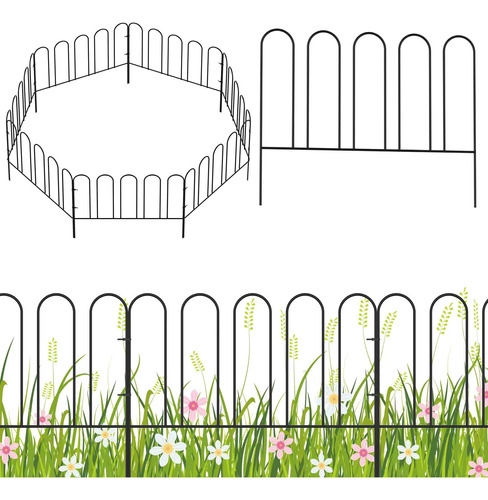 Valla De Jardin, 7 Paneles De Borde De Jardin Pequeno, 10 Pi