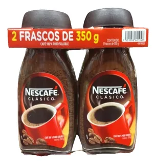 Cafe Soluble Regular (2 Pz, 350 G) Nescafe Clasico