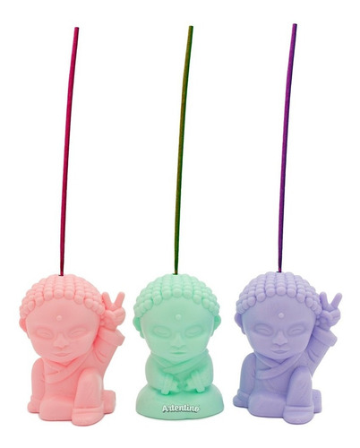 Imagen 6 de 7 de Pack 6 Buda Portasahumerio Pastel Souvenir Deco Pastel