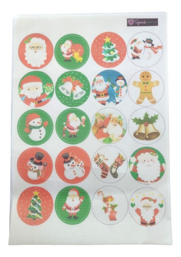 Lamina Comestible Papel De Arroz Navidad M2 Galletas Cookie