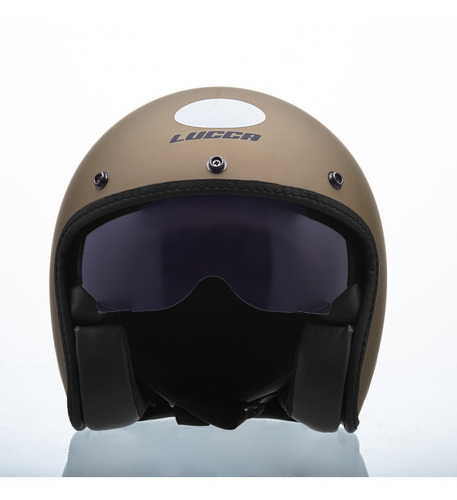 Imagem 3 de 10 de Capacete Lucca Sublime Gold Com Uma Viseira Solar Interna