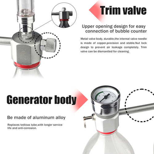 Kit De Sistema Generador De Co2 Para Acuarios, Sistema Gener