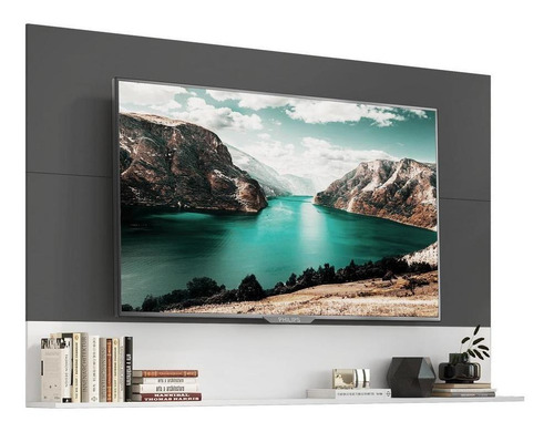 Panel de TV multimueble 65 Amsterdam Up, color grafito y blanco