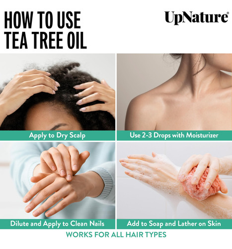 Aceite Esencial Upnature Tea Tree 100% Natural Y Puro, 60 Ml