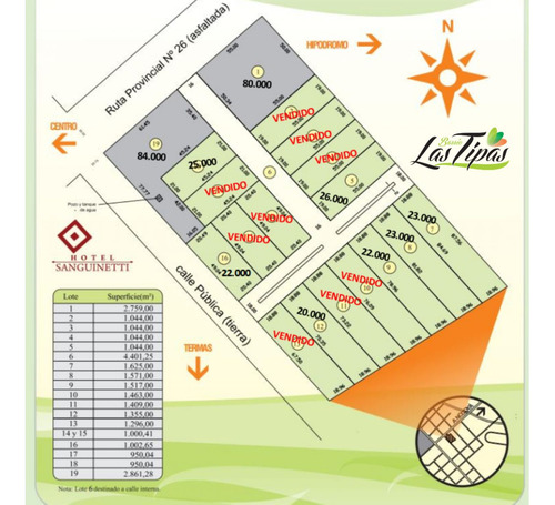 Lotes Desde 18.000 Dólares! Barrio Cerrado Las Tipas! 1000m2 A 2800m2! A 5 Minutos De La Ciudad - Lote 12