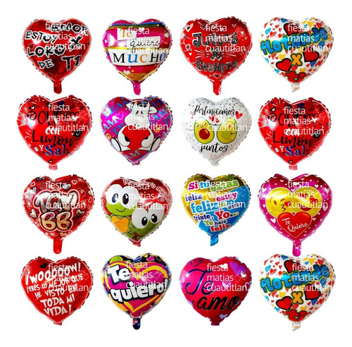 Globo Corazon San Valentin Amor 50 Piezas 14 De Febrero Love