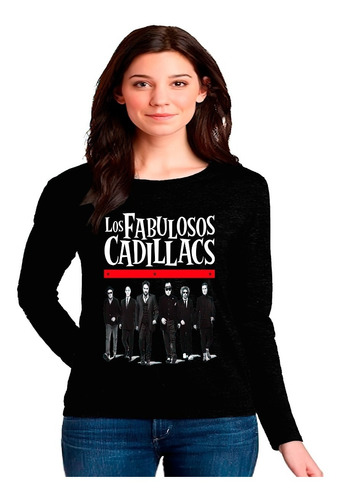 Polera Manga Larga Los Fabulosos Cadillacs Mujer Concierto 1