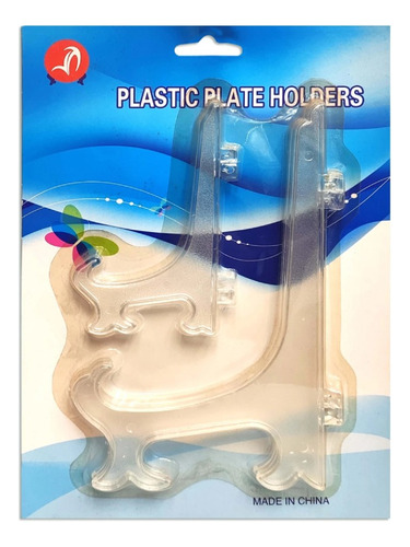 2 Soportes Plásticos Transparentes  Para Platos